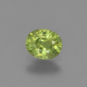 Grenat démantoïde vert naturelle coupe ovale, 0,48 ct, VS-SI