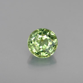 Grenat démantoïde vert naturelle coupe roude, 0,45 ct, VS-SI