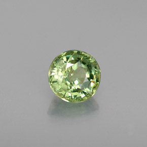 Grenat démantoïde vert naturelle coupe roude, 0,45 ct, VS-SI