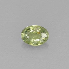 Grenat démantoïde vert naturelle coupe ovale, 0,33 ct, VS-SI