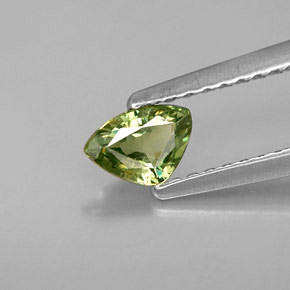 Grenat démantoïde vert naturelle trillion, 0,31 ct, VS
