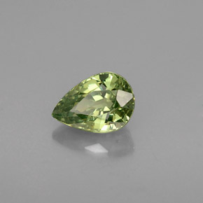 Grenat démantoïde vert naturelle en forme de poire, 0,58 ct, VVS-VS