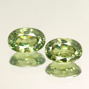 Achetez naturel ct vert grenat démantoïde gems, coupe ovale, en provenance namibie chez gemselect. en stock, livraison internationale!