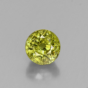 Grenat démantoïde vert naturelle coupe roude, 0,65 ct, VS-SI