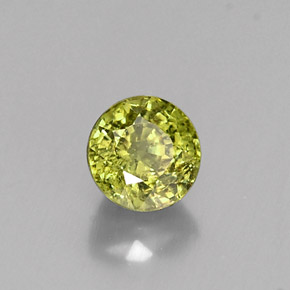 Grenat démantoïde vert naturelle coupe roude, 0,65 ct, VS-SI