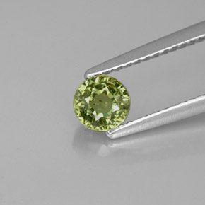 Grenat démantoïde vert naturelle coupe roude, 0,61 ct, VS-SI