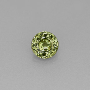 Grenat démantoïde vert naturelle coupe roude, 0,47 ct, VS