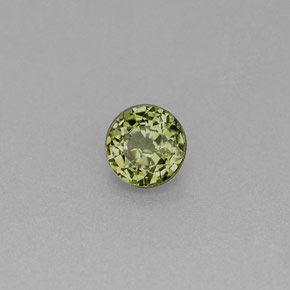 Grenat démantoïde vert naturelle coupe roude, 0,47 ct, VS