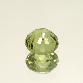 Grenat démantoïde vert naturelle coupe roude, 0,53 ct, VS