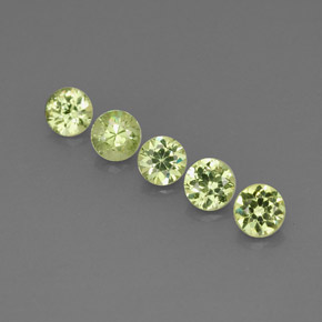 Achetez naturel ct vert grenat démantoïde gems, coupe roude, en provenance namibie chez gemselect. en stock, livraison internationale!