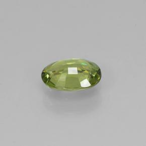 Grenat démantoïde vert naturelle coupe ovale, 0,48 ct, VS