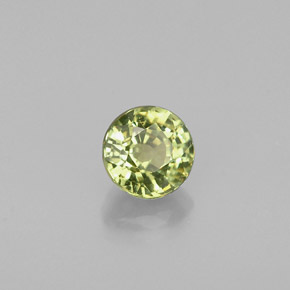 Grenat démantoïde vert naturelle coupe roude, 0,50 ct, VS