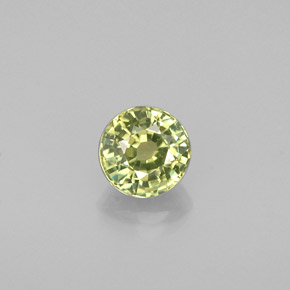 Grenat démantoïde vert naturelle coupe roude, 0,50 ct, VS