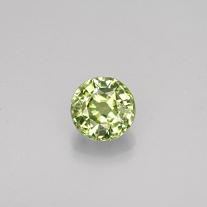 Grenat démantoïde vert naturelle coupe roude, 0,45 ct, VS-SI