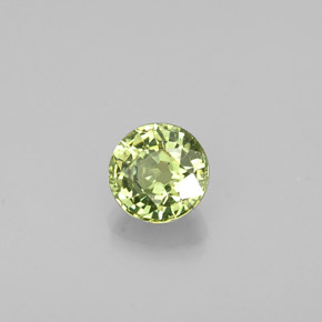 Grenat démantoïde vert naturelle coupe roude, 0,45 ct, VS-SI