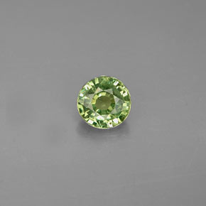 Grenat démantoïde vert naturelle coupe roude, 0,47 ct, VS