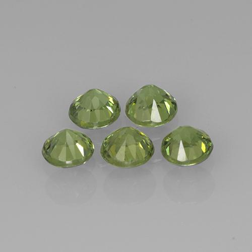 Achetez naturel 1,13ct vert grenat démantoïde gems, coupe roude, en provenance namibie chez gemselect. en stock, livraison internationale!