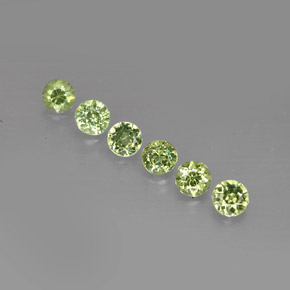 Achetez naturel ct vert grenat démantoïde gems, coupe roude, en provenance namibie chez gemselect. en stock, livraison internationale!