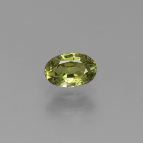 Grenat démantoïde vert naturelle coupe ovale, 0,59 ct, VVS-VS