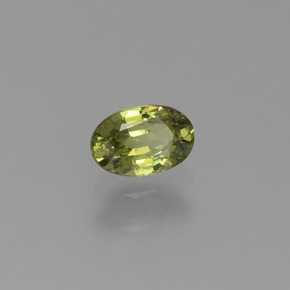 Grenat démantoïde vert naturelle coupe ovale, 0,59 ct, VVS-VS