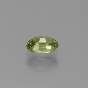 Grenat démantoïde vert naturelle coupe ovale, 0,59 ct, VVS-VS