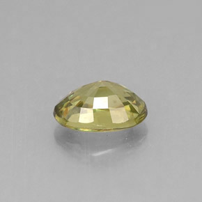 Grenat démantoïde vert naturelle coupe ovale, 0,66 ct, VVS-VS