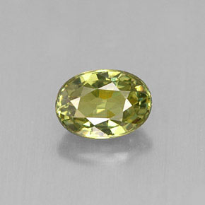 Grenat démantoïde vert naturelle coupe ovale, 0,70 ct, VVS-VS