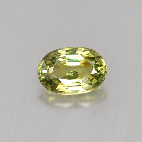 Grenat démantoïde vert naturelle coupe ovale, 0,65 ct, VVS-VS