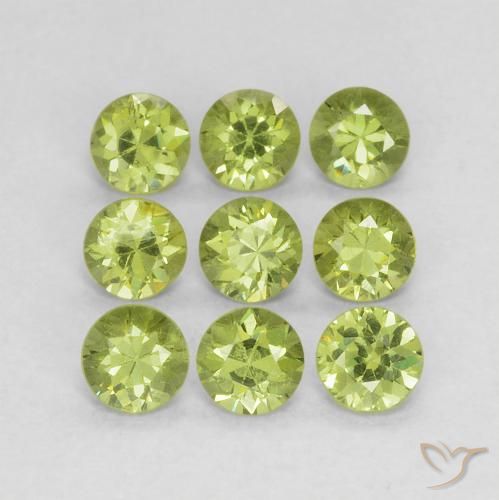 1.41ctw Naturel Vert jaunâtre Grenat démantoïde, Tour, VS
