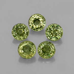 Achetez naturel ct vert grenat démantoïde gems, coupe roude, en provenance namibie chez gemselect. en stock, livraison internationale!