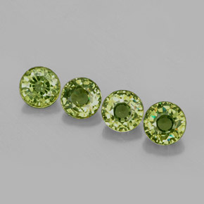 Achetez naturel ct vert grenat démantoïde gems, coupe roude, en provenance namibie chez gemselect. en stock, livraison internationale!