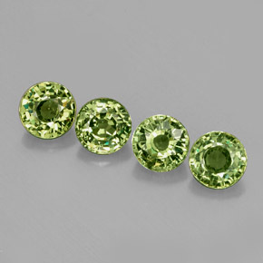 Achetez naturel ct vert grenat démantoïde gems, coupe roude, en provenance namibie chez gemselect. en stock, livraison internationale!