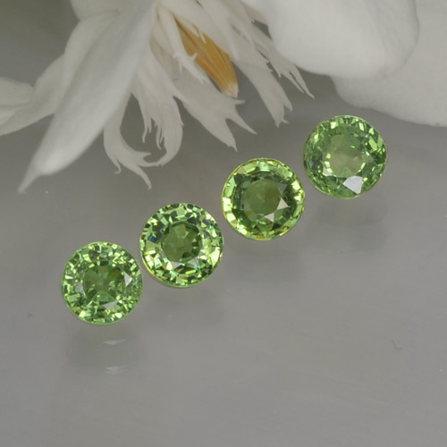Achetez naturel 1,52ct vert grenat démantoïde gems, coupe roude, en provenance namibie chez gemselect. en stock, livraison internationale!