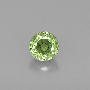 Grenat démantoïde vert naturelle coupe roude, 0,60 ct, VS