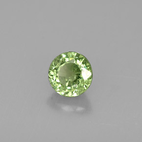 Grenat démantoïde vert naturelle coupe roude, 0,60 ct, VS