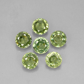 Achetez naturel ct vert grenat démantoïde gems, coupe roude, en provenance namibie chez gemselect. en stock, livraison internationale!