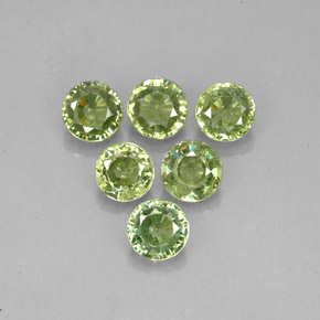 Achetez naturel ct vert grenat démantoïde gems, coupe roude, en provenance namibie chez gemselect. en stock, livraison internationale!