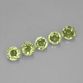 Achetez naturel ct vert grenat démantoïde gems, coupe roude, en provenance namibie chez gemselect. en stock, livraison internationale!