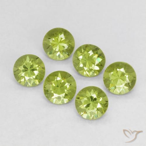 0.96ctw Naturel Vert moyen Grenat démantoïde, Tour, VVS-VS