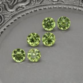 Achetez naturel 1,40ct vert grenat démantoïde gems, coupe roude, en provenance namibie chez gemselect. en stock, livraison internationale!
