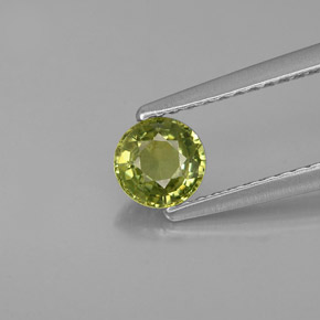 Grenat démantoïde vert naturelle coupe roude, 0,61 ct, VVS-VS