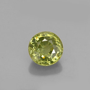 Grenat démantoïde vert naturelle coupe roude, 0,64 ct, VS