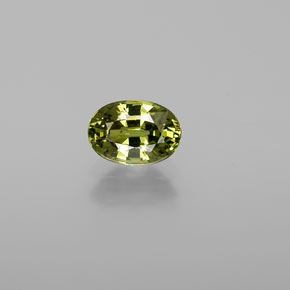 Grenat démantoïde vert naturelle coupe ovale, 0,72 ct, VVS-VS