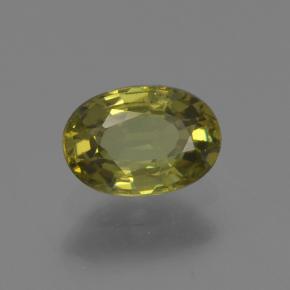 Grenat démantoïde vert naturelle coupe ovale, 0,63 ct, VS
