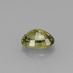 Grenat démantoïde vert naturelle coupe ovale, 0,75 ct, VVS-VS