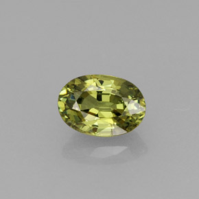 Grenat démantoïde vert naturelle coupe ovale, 0,67 ct, VVS-VS