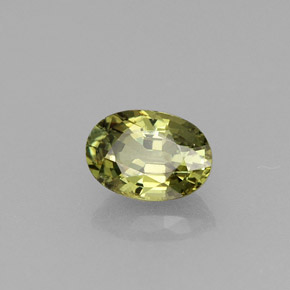 Grenat démantoïde vert naturelle coupe ovale, 0,67 ct, VVS-VS