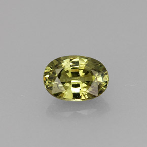 Grenat démantoïde vert naturelle coupe ovale, 0,70 ct, VVS-VS