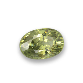 Grenat démantoïde vert naturelle coupe ovale, 0,64 ct, VVS-VS
