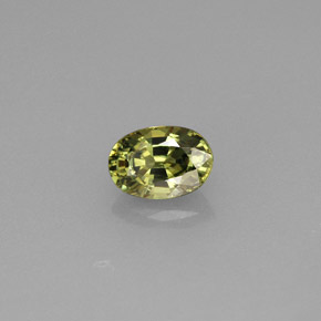 Grenat démantoïde vert naturelle coupe ovale, 0,66 ct, VVS-VS
